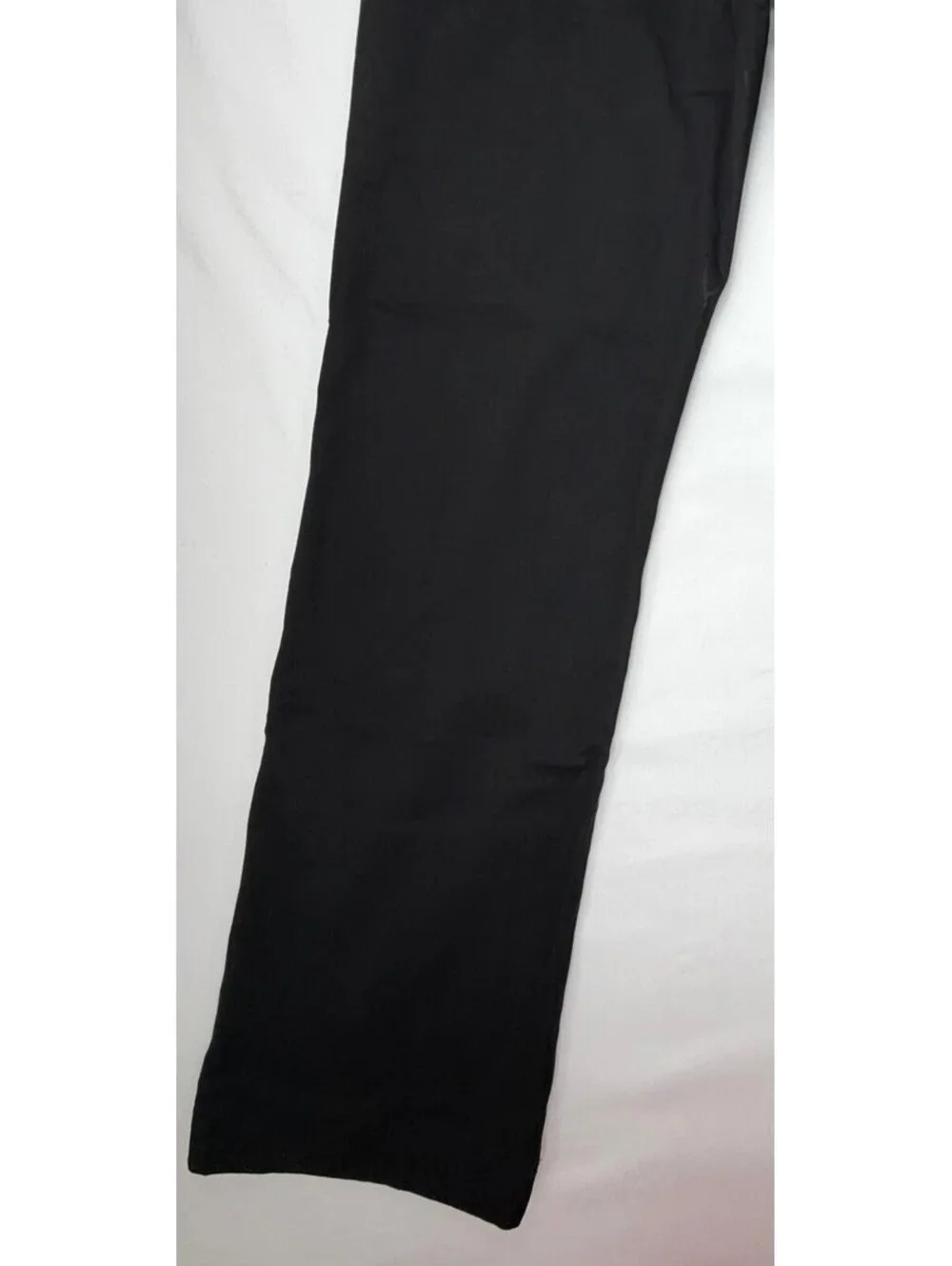 George Men's Khaki Pants Straight Leg Stretch Flat Front Size 34 Black NWT